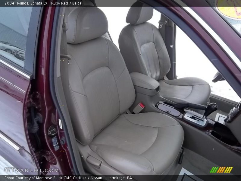 Ruby Red / Beige 2004 Hyundai Sonata LX