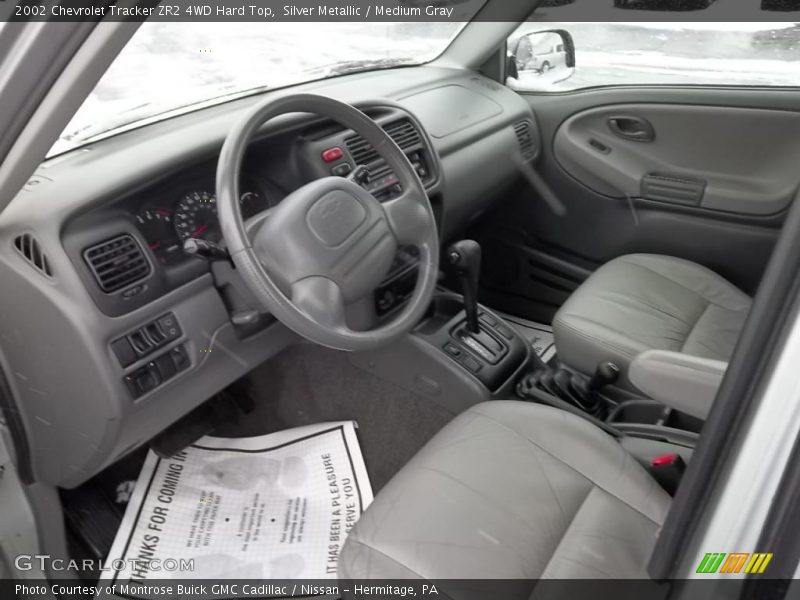 Medium Gray Interior - 2002 Tracker ZR2 4WD Hard Top 