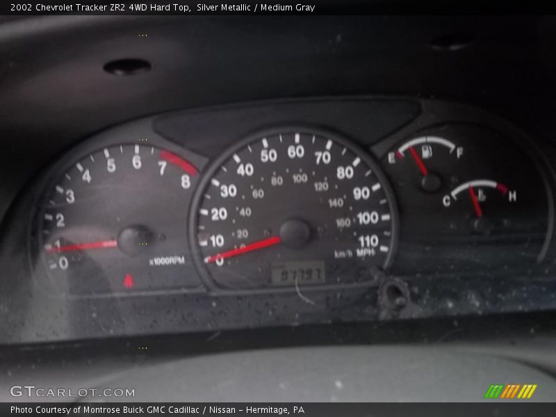 Silver Metallic / Medium Gray 2002 Chevrolet Tracker ZR2 4WD Hard Top