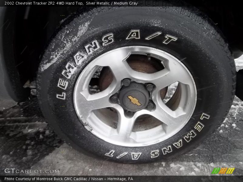Silver Metallic / Medium Gray 2002 Chevrolet Tracker ZR2 4WD Hard Top