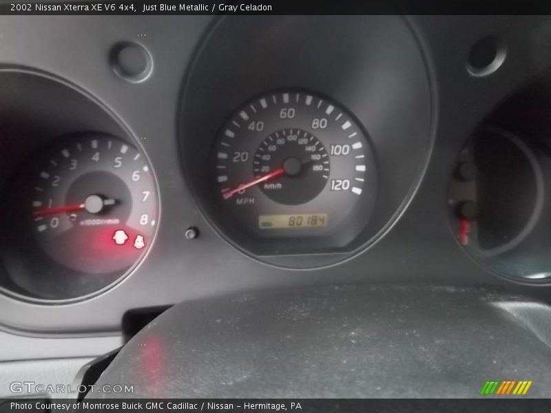 Just Blue Metallic / Gray Celadon 2002 Nissan Xterra XE V6 4x4