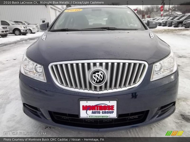 Midnight Blue Metallic / Cocoa/Light Cashmere 2010 Buick LaCrosse CX