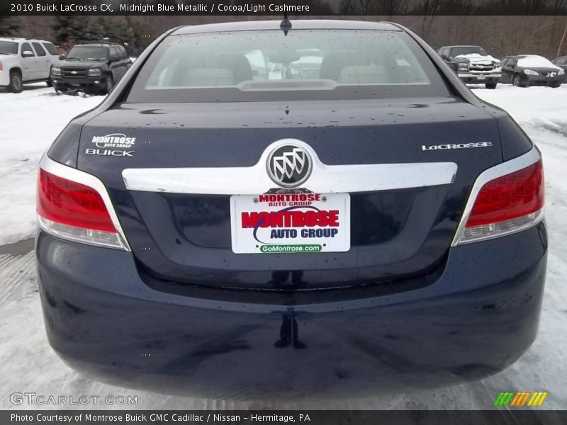 Midnight Blue Metallic / Cocoa/Light Cashmere 2010 Buick LaCrosse CX