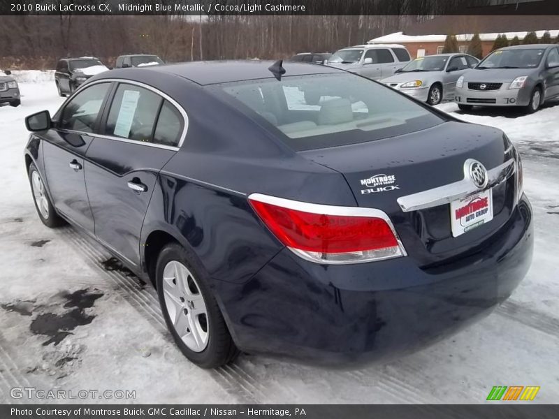 Midnight Blue Metallic / Cocoa/Light Cashmere 2010 Buick LaCrosse CX