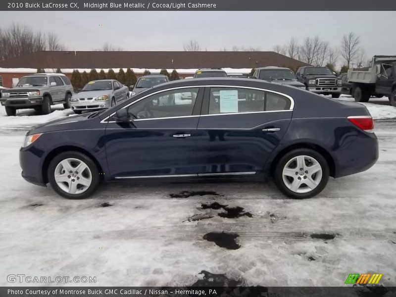 Midnight Blue Metallic / Cocoa/Light Cashmere 2010 Buick LaCrosse CX