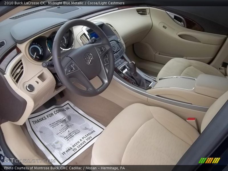 Cocoa/Light Cashmere Interior - 2010 LaCrosse CX 