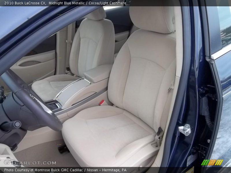  2010 LaCrosse CX Cocoa/Light Cashmere Interior
