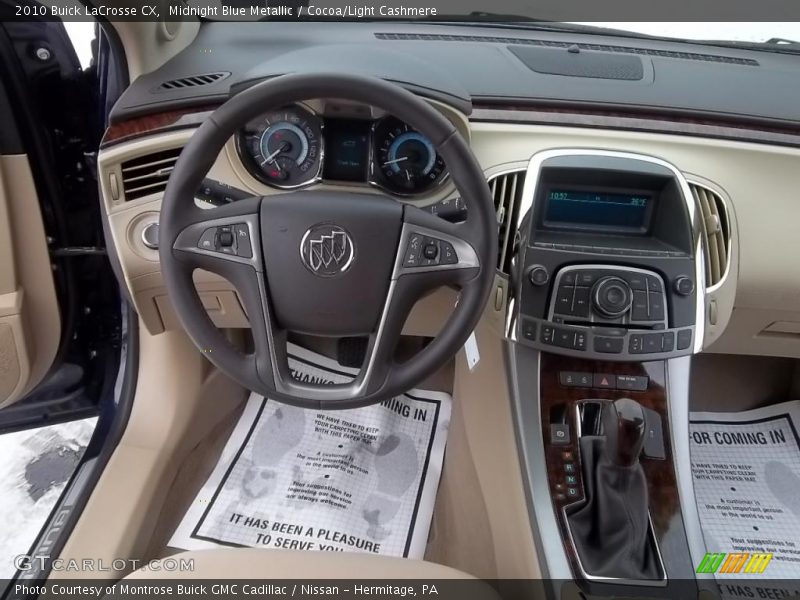Midnight Blue Metallic / Cocoa/Light Cashmere 2010 Buick LaCrosse CX