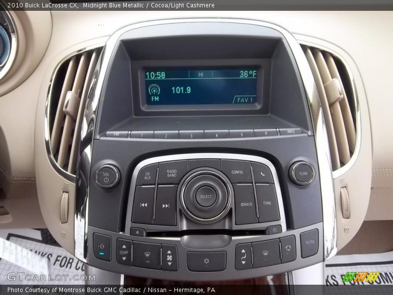 Controls of 2010 LaCrosse CX