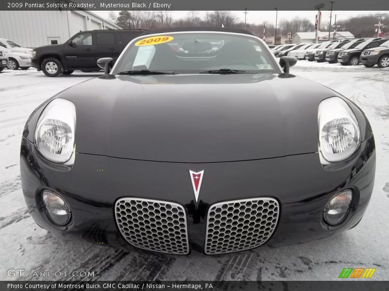 Mysterious Black / Ebony 2009 Pontiac Solstice Roadster