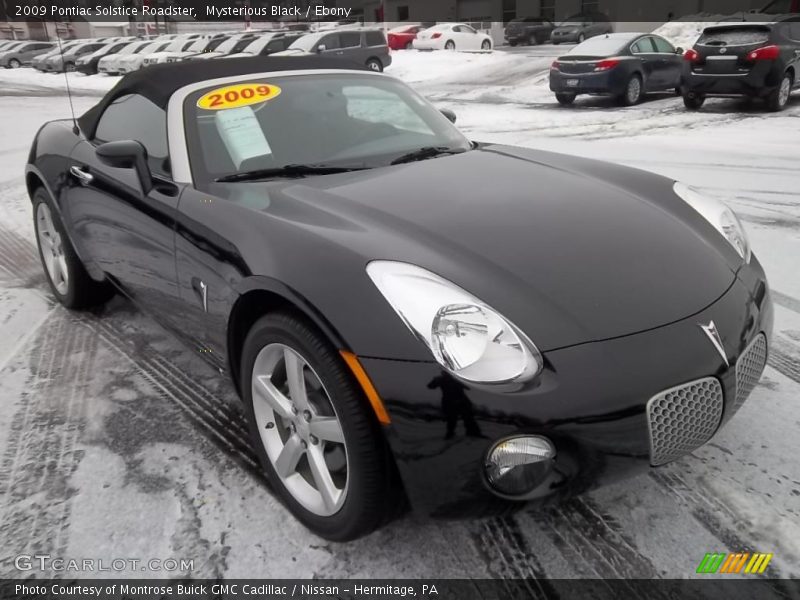 Mysterious Black / Ebony 2009 Pontiac Solstice Roadster