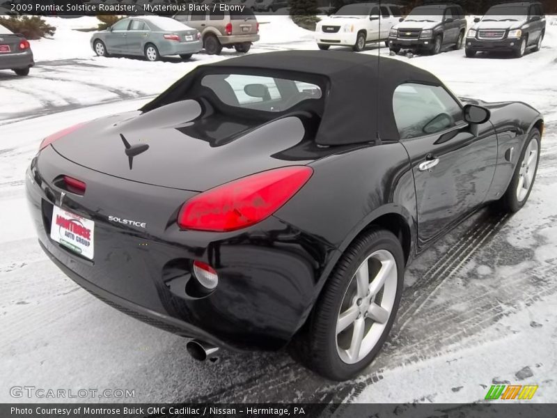 Mysterious Black / Ebony 2009 Pontiac Solstice Roadster
