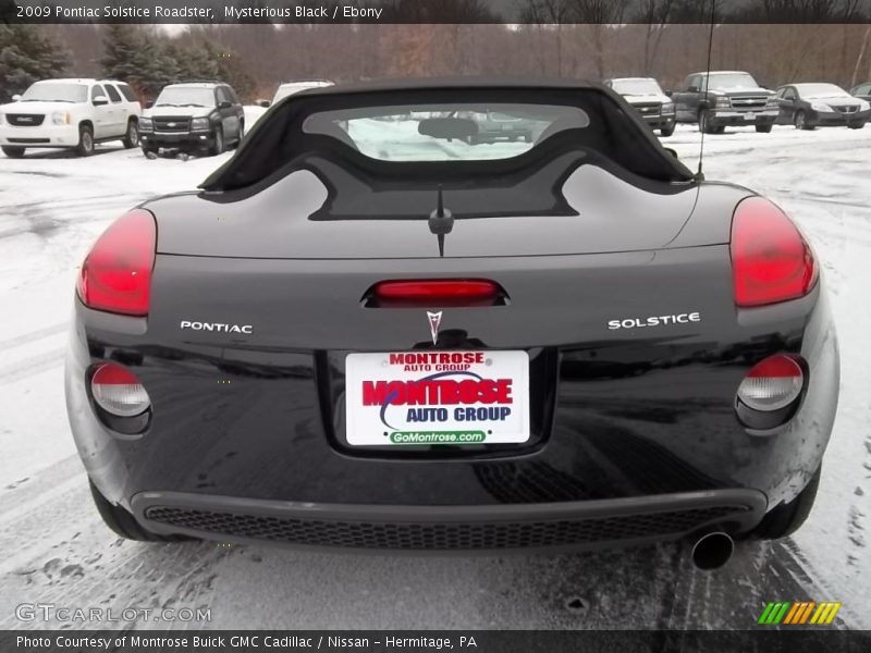 Mysterious Black / Ebony 2009 Pontiac Solstice Roadster