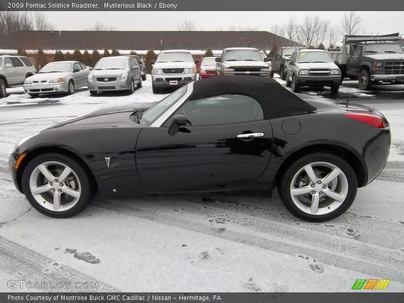 Mysterious Black / Ebony 2009 Pontiac Solstice Roadster