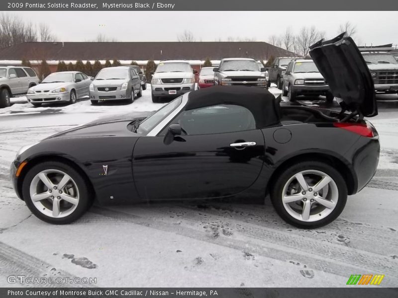 Mysterious Black / Ebony 2009 Pontiac Solstice Roadster