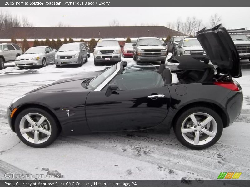 Mysterious Black / Ebony 2009 Pontiac Solstice Roadster