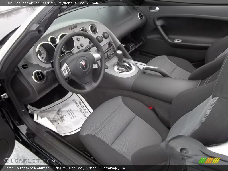 Ebony Interior - 2009 Solstice Roadster 