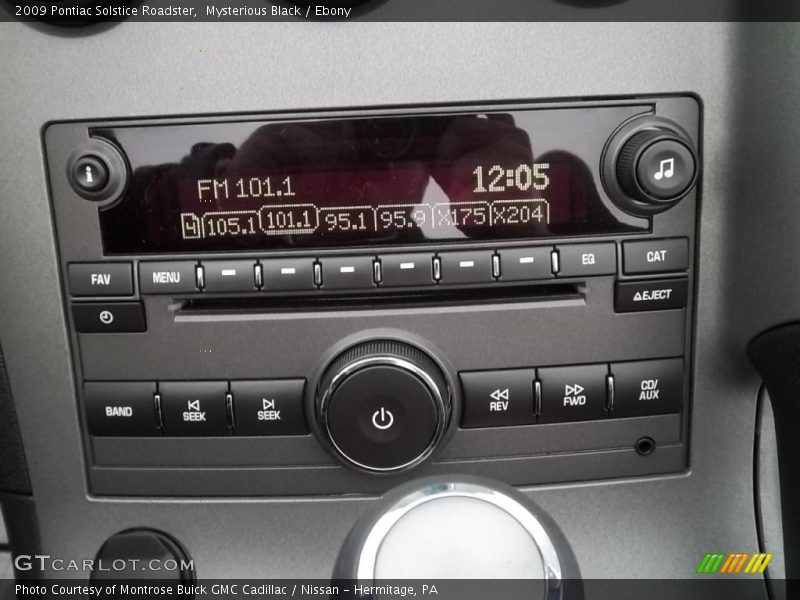 Mysterious Black / Ebony 2009 Pontiac Solstice Roadster