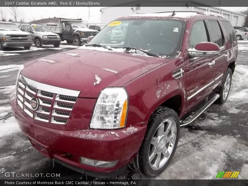 Red-E / Ebony/Ebony 2007 Cadillac Escalade AWD