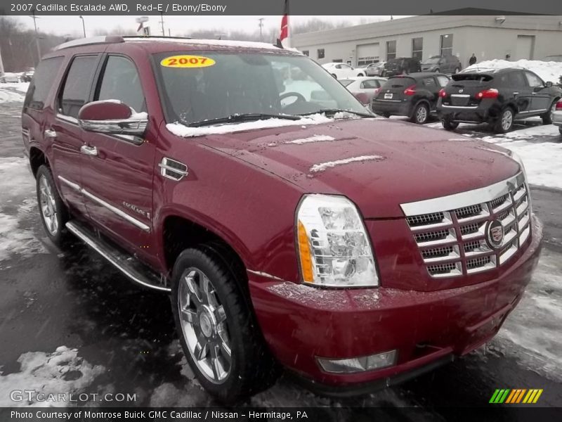 Red-E / Ebony/Ebony 2007 Cadillac Escalade AWD