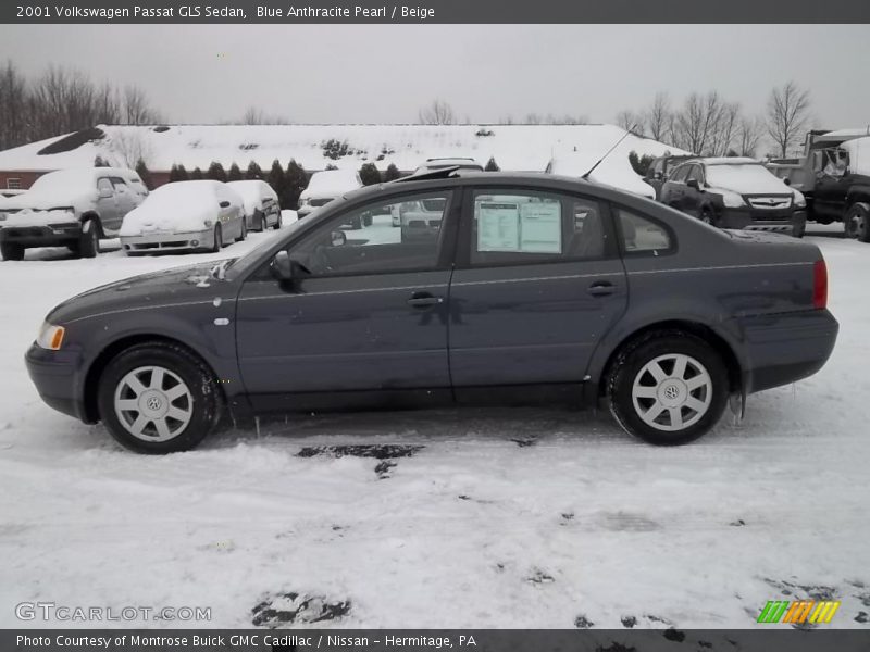 Blue Anthracite Pearl / Beige 2001 Volkswagen Passat GLS Sedan