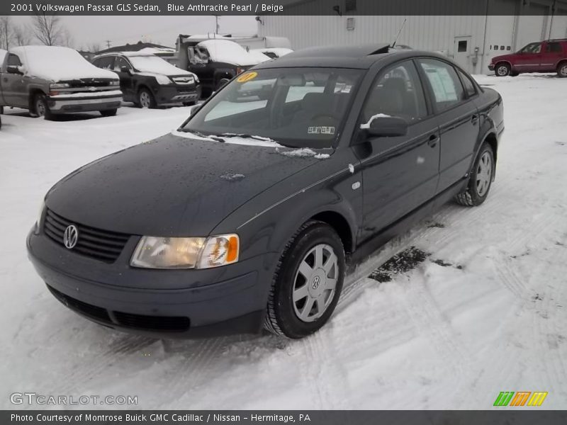 Blue Anthracite Pearl / Beige 2001 Volkswagen Passat GLS Sedan