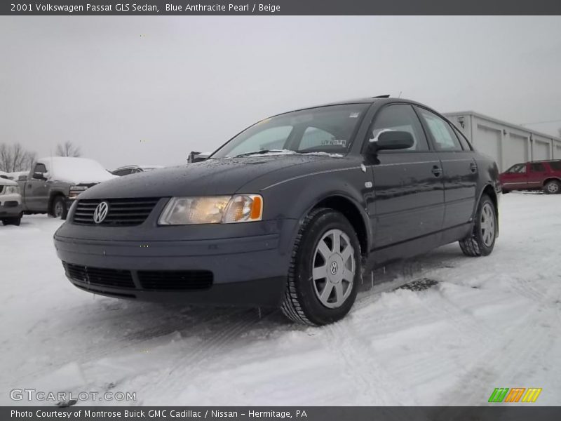Blue Anthracite Pearl / Beige 2001 Volkswagen Passat GLS Sedan