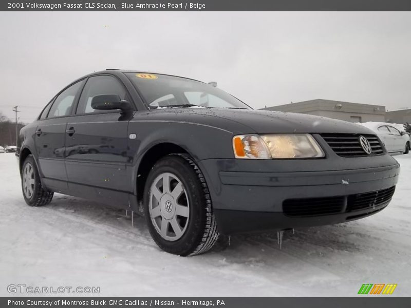 Blue Anthracite Pearl / Beige 2001 Volkswagen Passat GLS Sedan