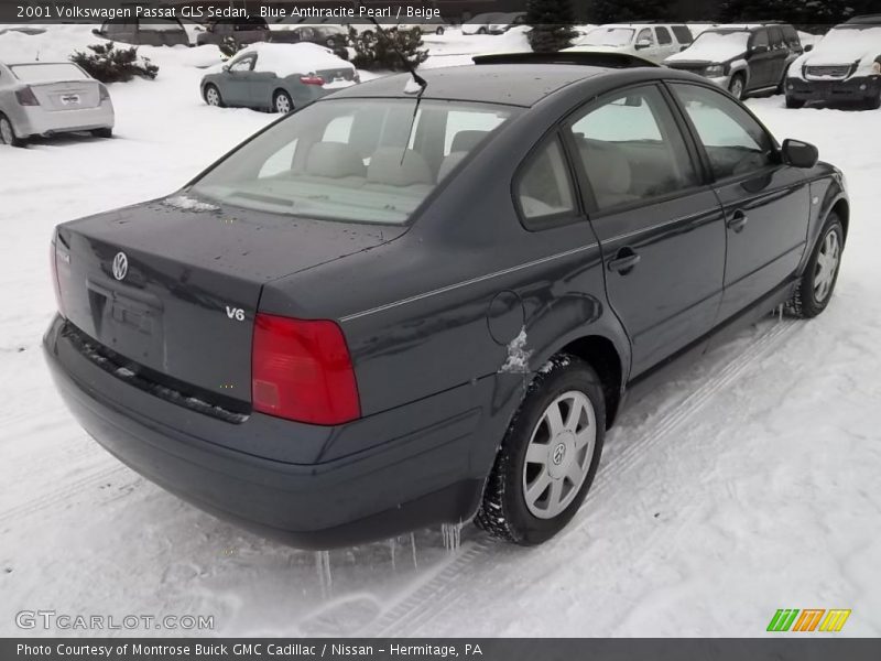 Blue Anthracite Pearl / Beige 2001 Volkswagen Passat GLS Sedan