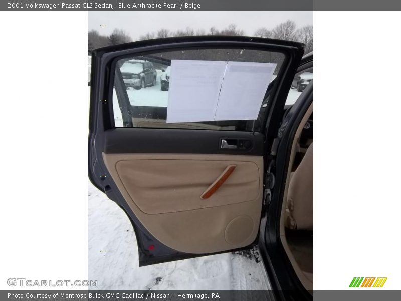 Blue Anthracite Pearl / Beige 2001 Volkswagen Passat GLS Sedan