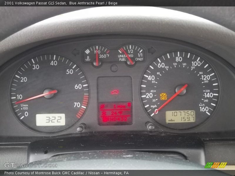  2001 Passat GLS Sedan GLS Sedan Gauges