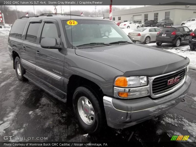 Storm Gray Metallic / Graphite/Pewter 2002 GMC Yukon XL SLT 4x4