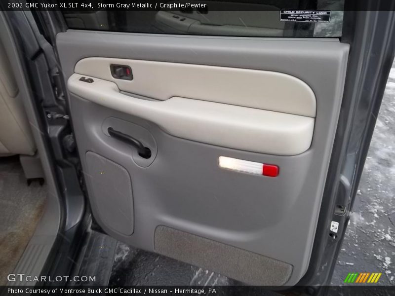 Storm Gray Metallic / Graphite/Pewter 2002 GMC Yukon XL SLT 4x4