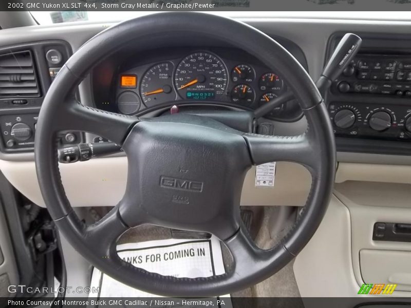 Storm Gray Metallic / Graphite/Pewter 2002 GMC Yukon XL SLT 4x4