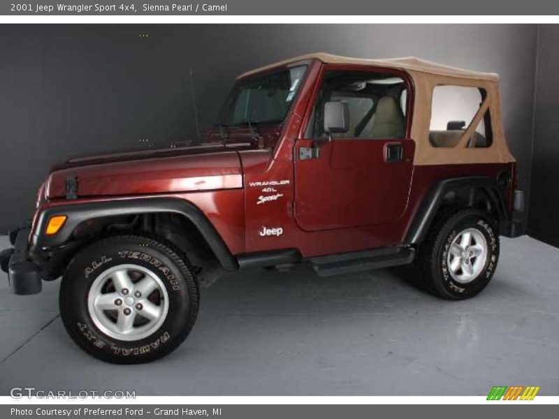 Sienna Pearl / Camel 2001 Jeep Wrangler Sport 4x4