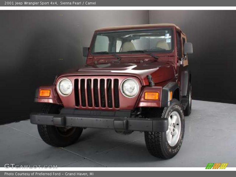 Sienna Pearl / Camel 2001 Jeep Wrangler Sport 4x4