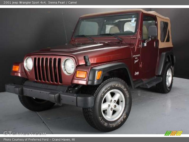 Sienna Pearl / Camel 2001 Jeep Wrangler Sport 4x4