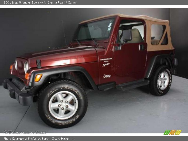 Sienna Pearl / Camel 2001 Jeep Wrangler Sport 4x4