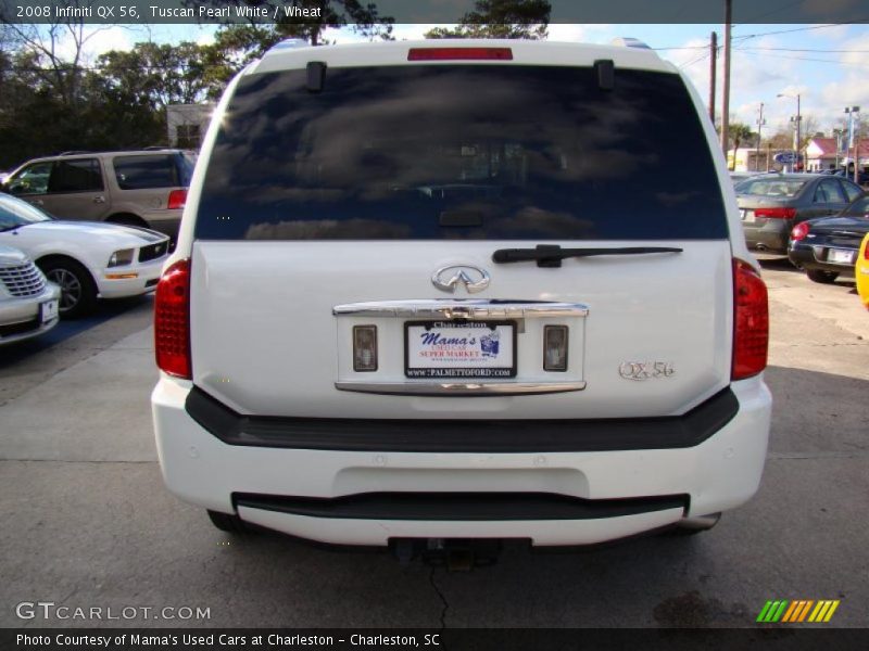 Tuscan Pearl White / Wheat 2008 Infiniti QX 56