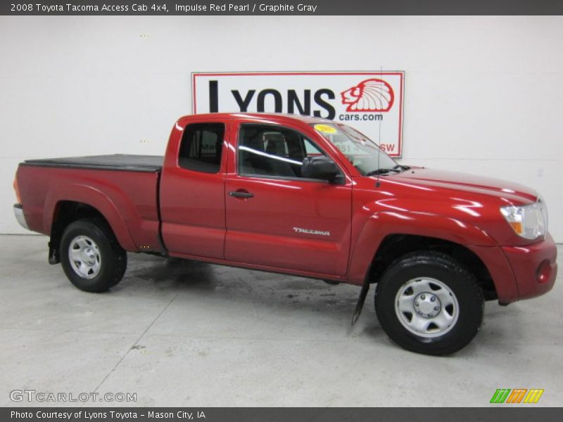 Impulse Red Pearl / Graphite Gray 2008 Toyota Tacoma Access Cab 4x4