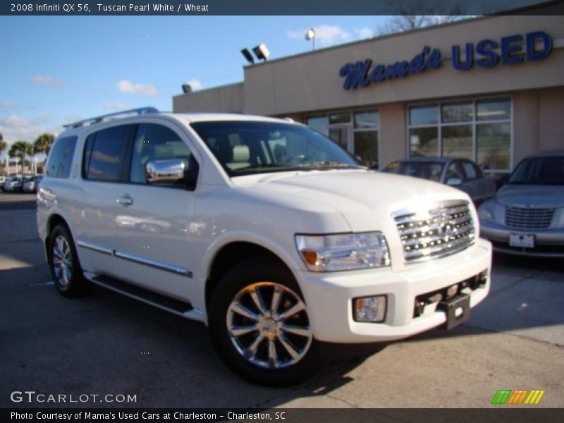 Tuscan Pearl White / Wheat 2008 Infiniti QX 56