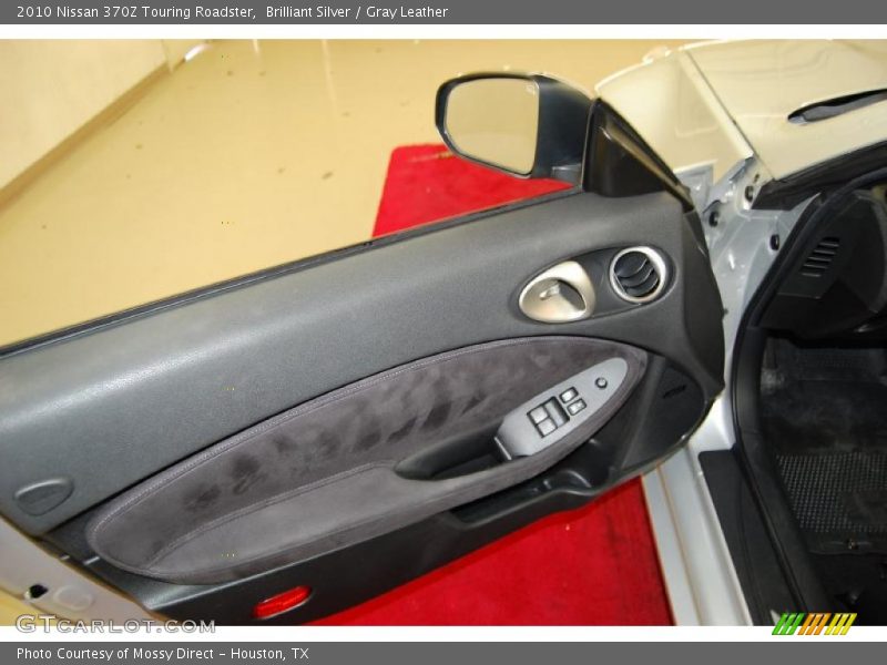 Brilliant Silver / Gray Leather 2010 Nissan 370Z Touring Roadster