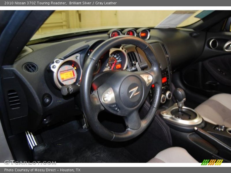 Brilliant Silver / Gray Leather 2010 Nissan 370Z Touring Roadster
