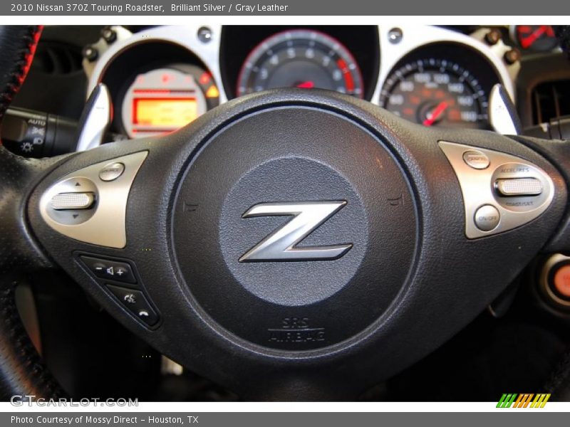 Brilliant Silver / Gray Leather 2010 Nissan 370Z Touring Roadster