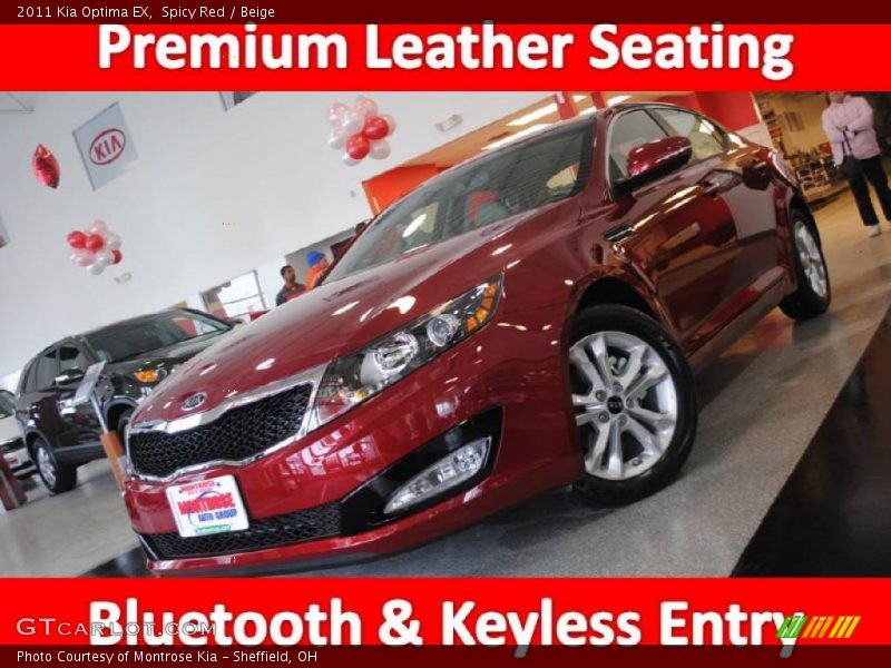 Spicy Red / Beige 2011 Kia Optima EX