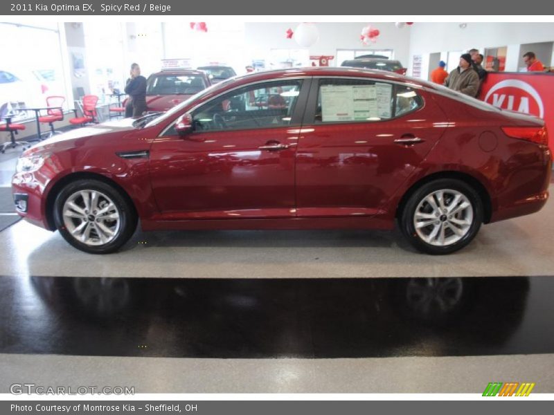 Spicy Red / Beige 2011 Kia Optima EX
