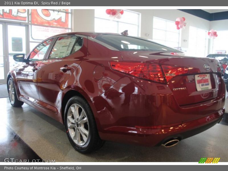 Spicy Red / Beige 2011 Kia Optima EX