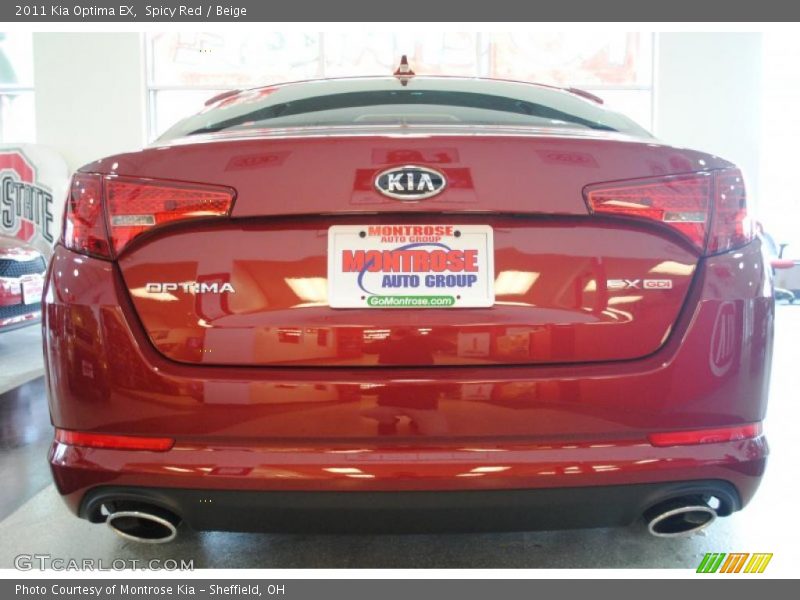 Spicy Red / Beige 2011 Kia Optima EX