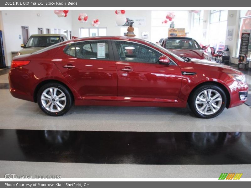 Spicy Red / Beige 2011 Kia Optima EX