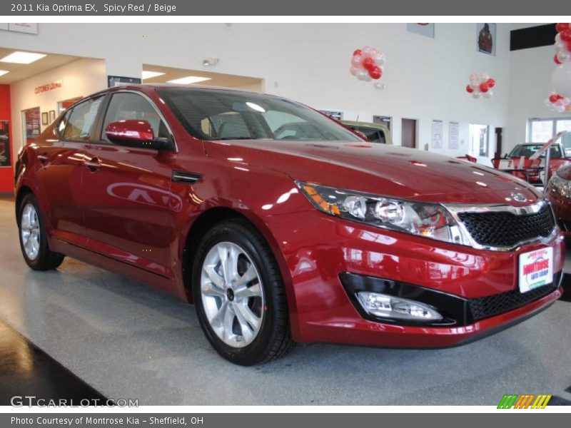 Spicy Red / Beige 2011 Kia Optima EX